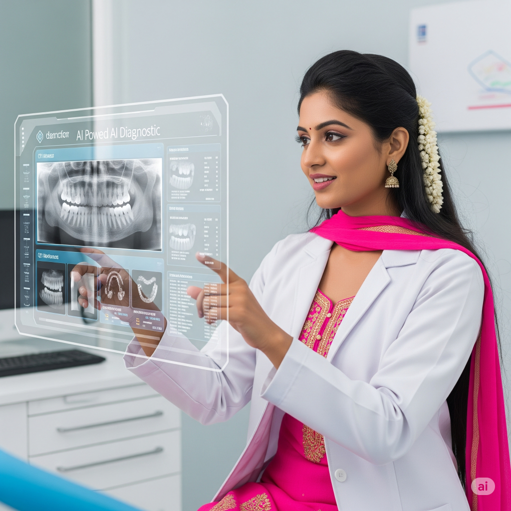 A tooth with a cavity